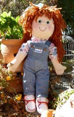 red head rag doll